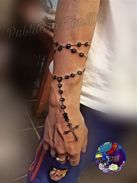 tatuaje rosario pequeo|Tatuaje rosario